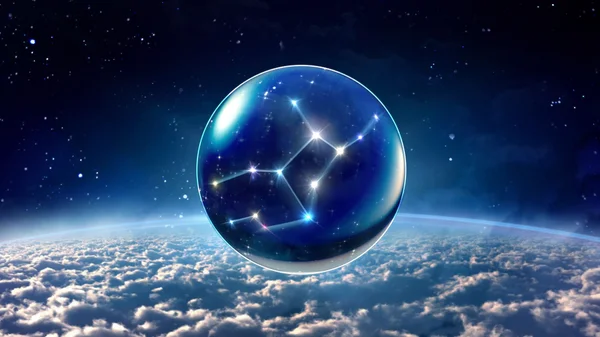 Étoile 6 Horoscopes Vierge Zodiaque Signes espace — Photo