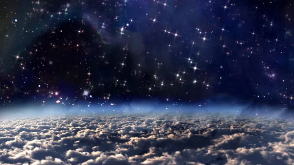 Γη έναστρη νύχτα αστέρι — Φωτογραφία Αρχείου