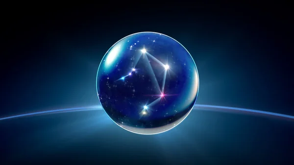 Étoile 7 Balance Horoscopes Signes du zodiaque fusée éclairante — Photo