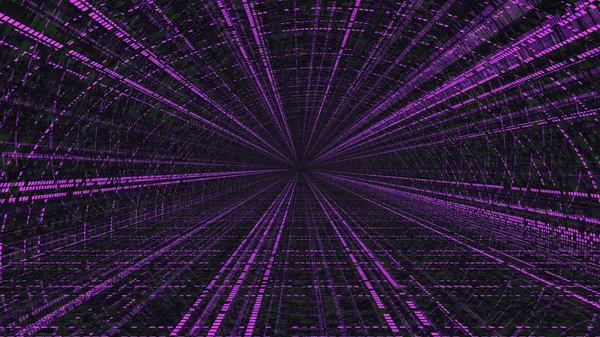 Futuristiska tunnel lila — Stockfoto