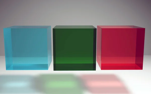 Geometric crystal cube — Stock Photo, Image