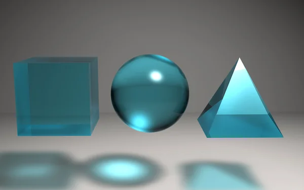 Geometric shape blue crystal background — Stock Photo, Image