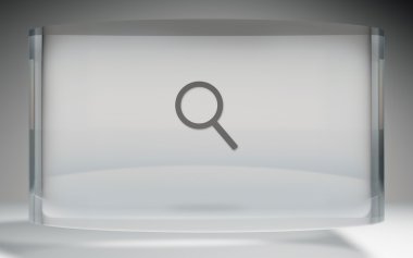 fütüristik kristal ekran arama motoru üstte