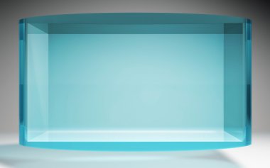 fütüristik kristal pop ekran stand deniz mavi