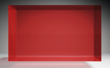 fütüristik küp kristal ekran paneli kırmızı