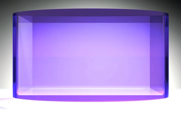Futurista cristal pop exhibición stand púrpura — Foto de Stock