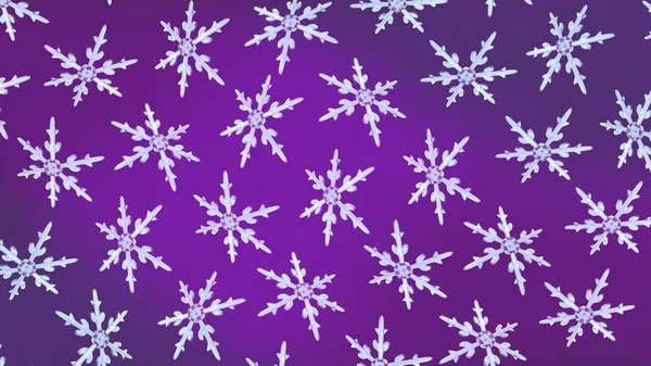 Flocos de neve rotação de fundo roxo — Fotografia de Stock