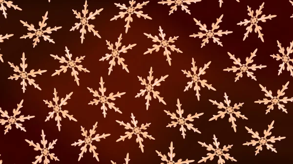 Snowflakes background rotation rose gold — Stock Photo, Image