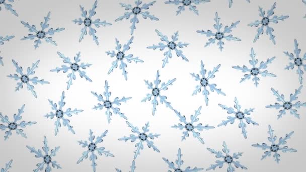 Snowflakes background rotation white hd — Stock Video