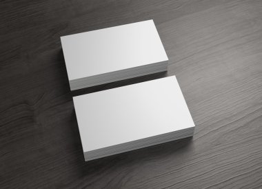 2 kartvizit ahşap masa yığını