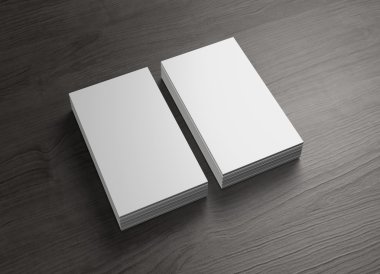 ön ve 2 dikey kartvizit yığını kapak