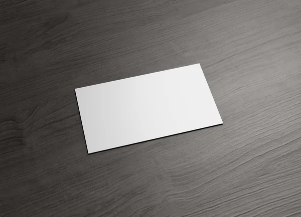 Obchodní název karty horizontální levé dřevo stůl — Stock fotografie