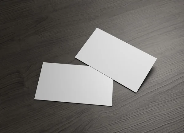 テーブルの上のフロント バック ビジネス カード — ストック写真