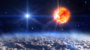 Sun'ın mavi gezegenin yıldız çapraz