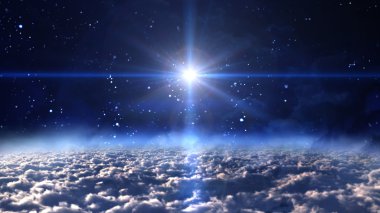 Uzay parlayan yıldız lens flare Merkezi