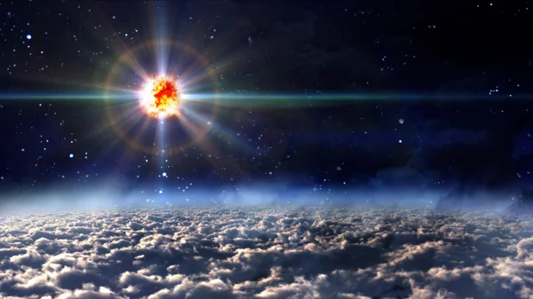 Space star planet explosion — Stockfoto