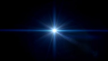 parlak mavi yıldız lens flare Merkezi