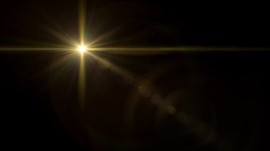 pırıltı yıldız lens flare altın çapraz
