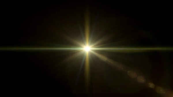 Twinkle glow star lens flare center — Stock Photo, Image