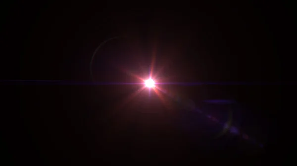 Twinkle red star lens flare center — Stock Photo, Image