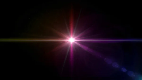 Twinkle star cross midden van lens flare — Stockfoto