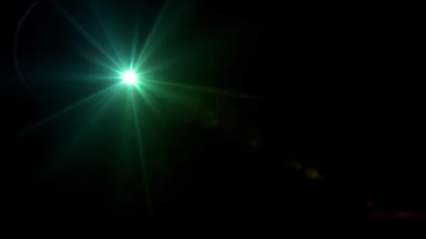 Twinkle star lens flare green — Stock Photo, Image