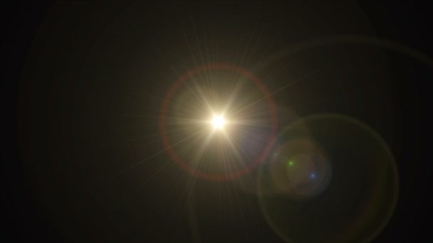 Solen över linsen flare center Hd — Stockvideo