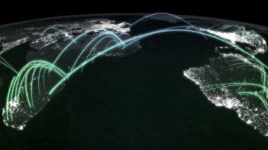 matris şehir yeşil ışık