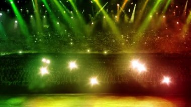 konser sahne yeşil sahne ışığı