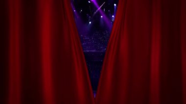 Kırmızı perde açılış konserinde flaş ışığı
