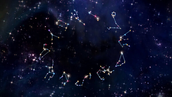 Zodiac Signs in space