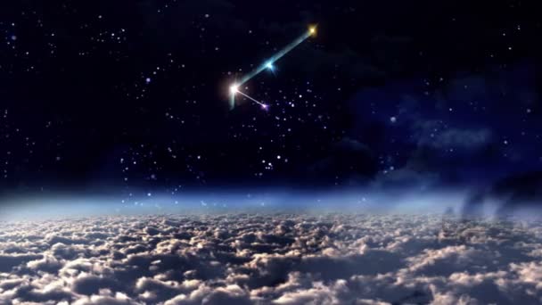 11 水瓶座星座生肖的签名空间 — 图库视频影像