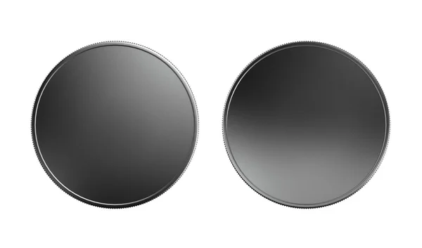 Silver coin front and back — Stock Photo, Image