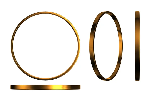 Χρυσό δαχτυλίδι τριών διάσταση — Φωτογραφία Αρχείου