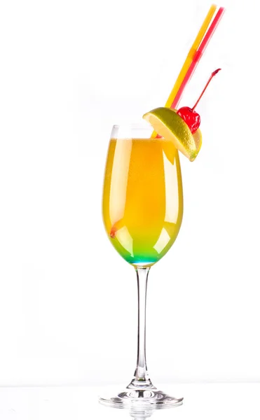 Gele turkoois cocktail — Stockfoto