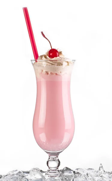 Cherry milkshake ice — Stock Photo, Image