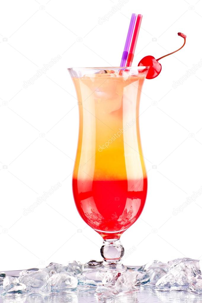Red and yellow cocktail
