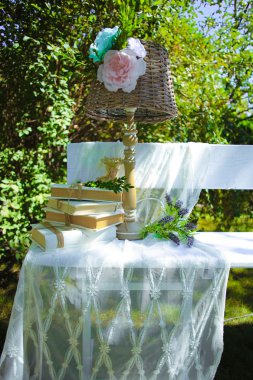 Tezgah düğün süslemeleri lambayı