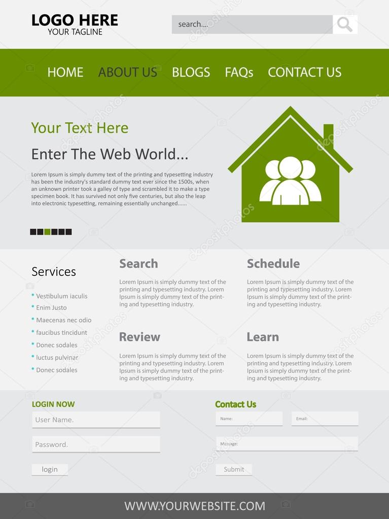 Web Page Design Vector Template