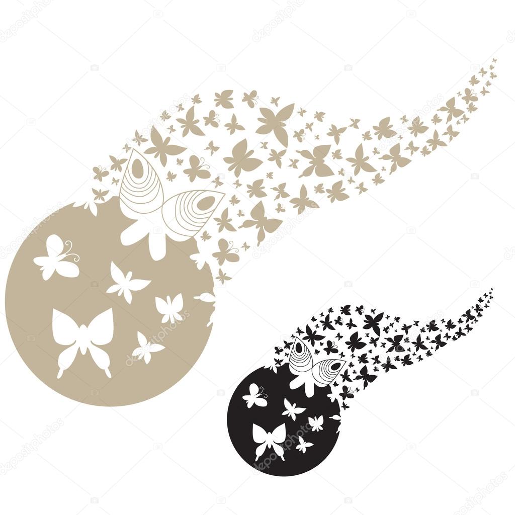 Butterflies Wall Decal Vector Design