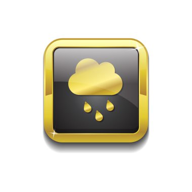Yağmur bulutu altın vektör kutsal kişilerin resmi düğme