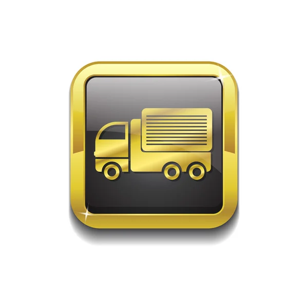 Transport Fahrzeug Gold Vektor Symbol-Taste — Stockvektor