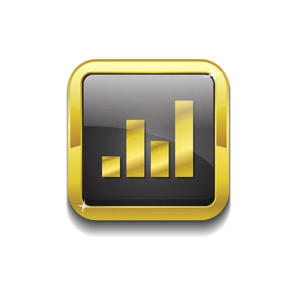 Diagramm Gold Vektor Symbol-Taste — Stockvektor