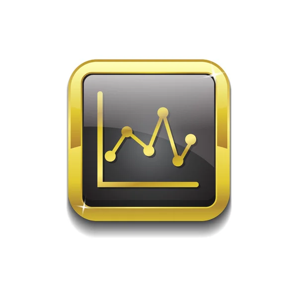 Diagramm Gold Vektor Symbol-Taste — Stockvektor