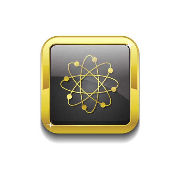 Science Sign Gold Vector Icon Button — Stock Vector