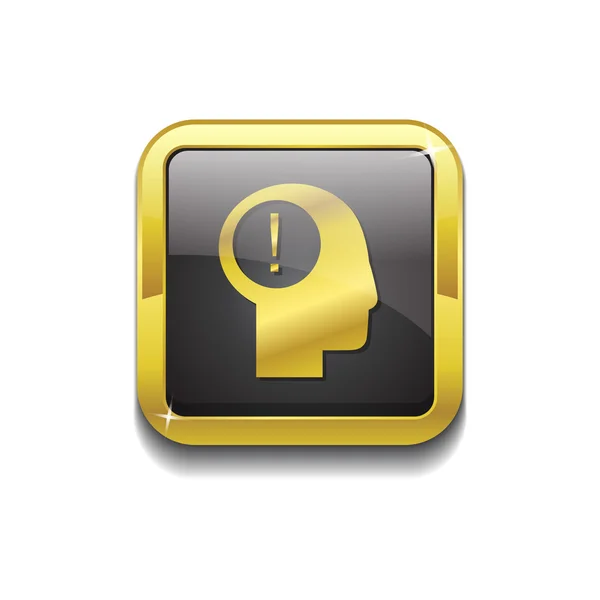 Idea wektor złoto ikona przycisku — Wektor stockowy