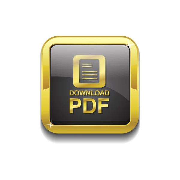 Descargar PDF Vector de oro botón icono — Vector de stock