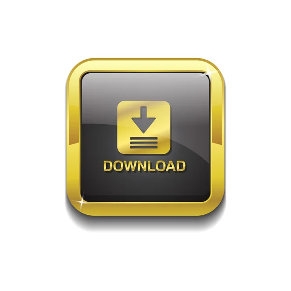 Download Square Vector goud knop — Stockvector