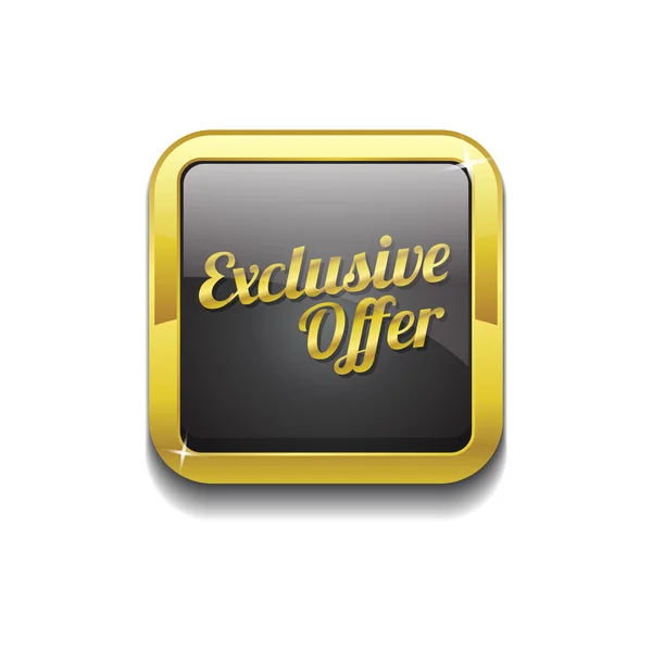 Oferta exclusiva Gold Vector Icon Botão —  Vetores de Stock