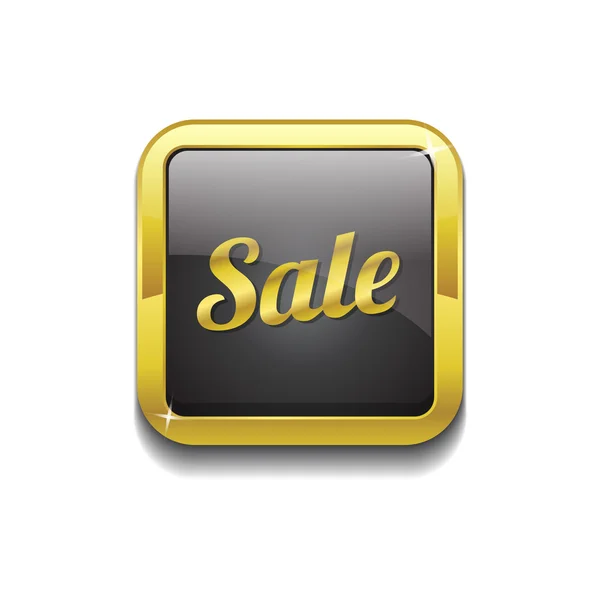 Sale Gold Vector Icon Button — Stock Vector